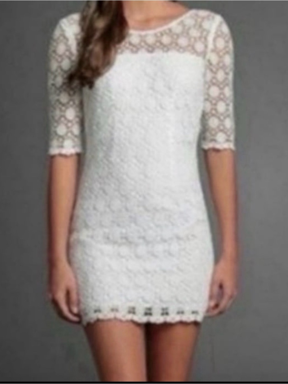 Abercrombie & Fitch White Crochet Dress